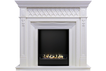 Биокамин в портале Firezo Alexandria Белый дуб