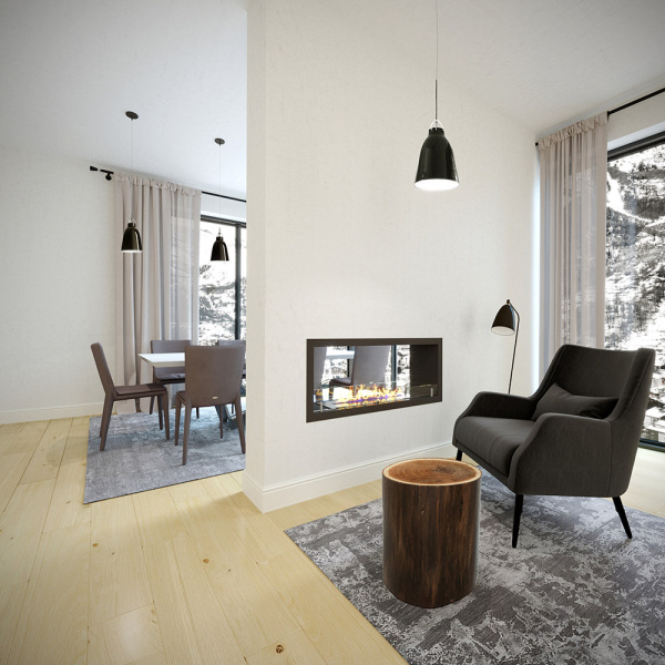 Сквозной Биокамин Firezo Finestra 1600